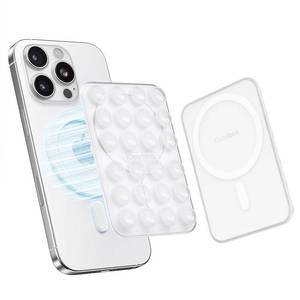 lot 8339 image: Klearlook Magnetic Suction Phone Mount for MagSafe Case, Removable Sticky Phone Grip Holder for Hands-Free MakeupSelfieLive StreamingVlog for TikTok & Instagram InfluencerCreator, Transparent