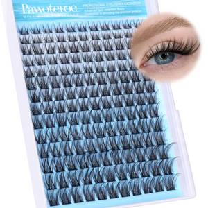 lot 10092 image: Pawotence Wispy Lash Clusters Natural Cluster Eyelash Extensions 154pcs Individual Lashes 8-16mm Cluster Lashes Extension DIY False Eyelashes Soft Comfortable Natural Eyelash Clusters with Thin Band