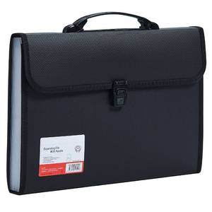 lot 10108 image: Legal Size 13 Pocket Accordian File Organizer Expanding File Folder for FC A4 Paper, Briefcase File Case with Durable Handle & Buckle Closure for School Home & Business (Black-2)