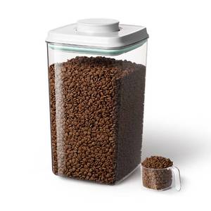 lot 11292 image: Ankou Dog Food Storage Container with 130ml Scoop �� 4L4.2qt Airtight Dog Food Container for Kibble & Treats, BPA-Free Cat Food Storage Container, Stackable Pop Lid Plastic Container with Lid