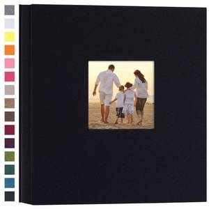 lot 11306 image: potricher Linen Hardcover Photo Album 4x6 1000 Photos Large Capacity for Family Wedding Anniversary Baby Vacation (Black, 1000 Pockets)