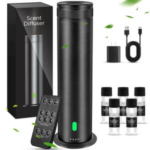 lot 11332 image: Waterless Scent Diffuser Starter Kit - Suitable for Home and Hotel Series Air Diffuser, 800 Square Inches of Coverage, 5 Kinds of Scented Essential Oils, Remote Control