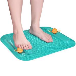 lot 11342 image: Atsuwell Acupressure Foot Massage Mat, 5-Zone Reflexology Mat with Dual Massage Ball Tracks, Portable Foot Pressure Point Pad for Stress Relief, Arch & Heel Pain, Home & Gym Use, 20.1 x 17 