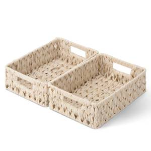 lot 11351 image: GRANNY SAYS Wicker Baskets for Organizing, Storage Basket for Shelves, Shelf Baskets with Handles, Waterproof Woven Basket for Living Room, Rectangular Baskets for Entryway, 2-Pack