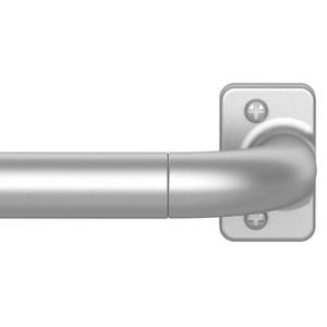 lot 11354 image: GXOACKJ Silver Curtain Rods for Windows 48 to 78, 1 inch Blackout Wrap Around, Adjustable Heavy Duty Curtain Rods for Bedroom, Kitchen and Outdoor Patio