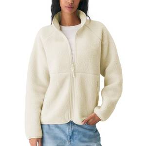 lot 11368 image: Hixiaohe Womens Fuzzy Fleece Jacket Fall Winter Warm Long Sleeve Sherpa Coats Casual Full Zip Up Outerwear with Pockets(Beige,XS)
