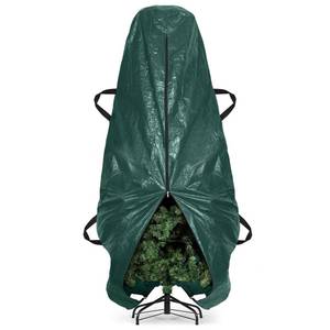 lot 11391 image: BALEINE Upright Christmas Tree Storage Bag, 7.5 ft Tear Resistant PE Material Christmas Tree Bag with 4 Reinforced Handles for Xmas Holiday (Green)