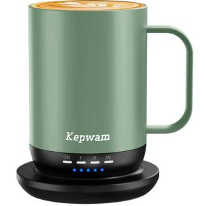 lot 11396 image: Kepwam Self Heating Coffee Mug T1-16oz Fast Heating & Ultra Long-Lasting Battery Life, Heated Coffee Mug Up to 149�� - Touch & App Controlled Coffee Mug, Birthday Gifts for Women and Men