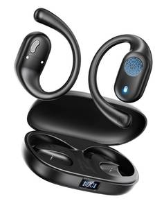 lot 12226 image: Eigsupia Open Ear Headphones Wireless Bluetooth - 5.3 Bluetooth Earbuds with LED Digital Display, IP54 Waterproof, 36H Playtime, Lightweight Comfort Wireless Earbuds Fit Sports, Running, Cycling