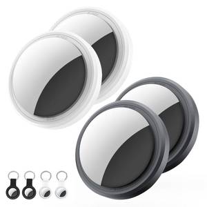 lot 12252 image: 4 Packs Air Tracker Tags Compatible with Apple Find My (iOS Only), Bluetooth Tracker, Smart Keys Finder and Item Locator with Waterproof Case for Wallet Luggage Pet Backpack 2W2B