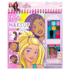 lot 12262 image: Horizon Group USA Barbie Magazine - Create Hair & Makeup Looks with 130 Stencils, 180 Stickers, Crayons & Pretend Makeup