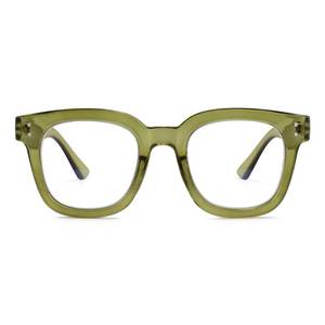 lot 12278 image: Madison Avenue Oversized Blue Light Blocking Glasses for Women Fashion Blue Light Blockers Anti Eyestrain & UV Protection Computer Eyeglasses (Olive Green)