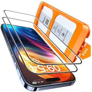 lot 12289 image: TOCOL for iPhone 15 Pro Screen Protector, 9H Hardness Military Grade Shatterproof HD Tempered Glass for iPhone 15 Pro Full Coverage Screen Protector, Easy Installation, 2 Pack