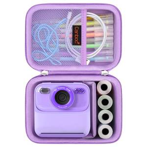 lot 12302 image: Canboc Carrying Case for CimiziDylantoGofunlyESOXOFFOREmasterbeeGKTZWEEFUN Instant Print Camera, Toddler Digital Cameras Bag fit Print Paper, Colorful Pen, USB Cable, Purple (Case Only)