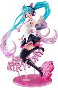 lot 12318 image: Taito Hatsune Miku Birthday2021 AMP Happy Cat ver Prize Figure, Multiple Colors (T83673)