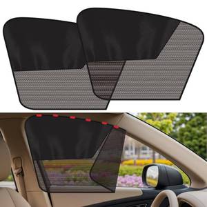 lot 12327 image: Car Window Shades, 2Pack Magnetic Front Car Window Cover, Half Blackout & Half See-Through Driver Side Window Sun Shade for EatingBreastfeedingTaking a NapClothes ChangingCamping