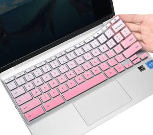 lot 12334 image: CaseBuy Keyboard Cover for HP 14 inch Chromebook 14a-na0026nr 14a-ne0013dx, Chromebook 14-dbcaakDA 14B-CA 14a-na Series, Chromebook 11 11A-NB0013DXG7 EEG6 EEG2G3G4G5 11.6 inch, Ombre Pink