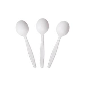 lot 12336 image: Yoaier Eco-Friendly 6 Disposable Soup Spoons - 50 Pack Heavy Duty Disposable Silverware, Extra-Length Cornstarch Serving Spoons for Hot Soup, Ice Cream,Chili, Parties (Ivory)