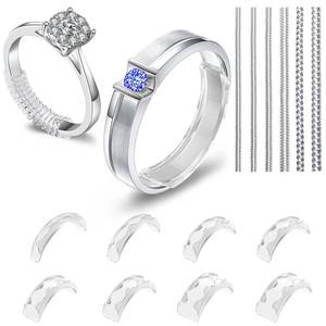 lot 12337 image: Xixter Ring Size Adjuster for Loose Rings, 14-Pack Invisible TPU Ring Sizer Spacers, Fits 1-11mm Bands, Make Ring Smaller Without Resizing (Men & Women)