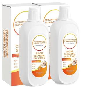 lot 12341 image: 2 Packs Floor Cleaner Orange Scented Compatible with Tineco Cleaning Solution Deep Clean Residue & Streak Free, for Tineco Solution Cleaning Liquid for ALL Robotic Vacuum Mop Cleaner Solution