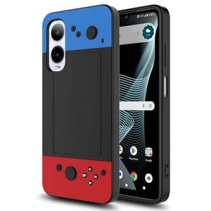 lot 12376 image: for Cricket Debut S3 Phone Case (U572AC)AT&T Vista 2 (U572AA),3D Cartoon Cute Kawaii Fun Cool Funny Video Game Design Phone Case,Full Body Protection Cover for Man Women Teen Blue Red Black