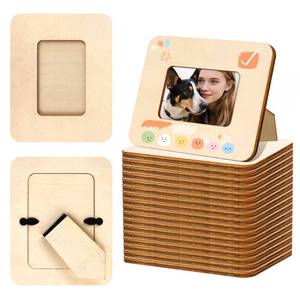 lot 12395 image: VOKOY 20 Pack Small Wooden Picture Frames for Crafts, 2 x 3 Photos DIY Wood Picture Frame Mini Unfinished Standing Photo Frames Crafts Wood Decorate for for Wedding Party Mothers Day Gifts