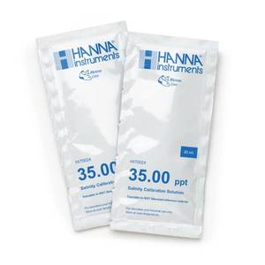 lot 12402 image: Hanna HI70024p Solution Packets - 35 PPT Salinity Calibration Solution Sachets - Portable Single-use sachets - 25 Packs