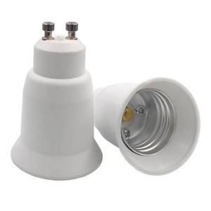 lot 12403 image: 2PCS Gu10 to E26 Adapter, GU10 to Standard Screw in Base E27 Socket Adapter Converter, Heat Resistant Material (GU10 to E26)