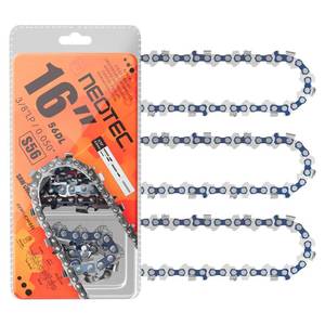 lot 12408 image: NEO-TEC 16 Inch Chainsaw Chain 38 LP Pitch, 0.050 Gauge, 56 Drive Links Fits for Craftsman, Poulan, Echo, Greenworks Chainsaw and More- S56 (3 Chains)