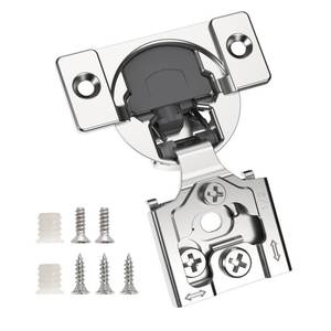 lot 13513 image: Chibery 60 Pack 12 Overlay 3D Soft Close Concealed Hinge for Face Frame Door, Smooth Slow Self Closing Hinges, Satin Nickel, Hidden 105° Open Angle Stainless Steel Hinge for Kitchen Cabinet Door