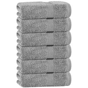 lot 14240 image: White Classic Light Gray Hand Towels for Bathroom 6 Pack Cotton Hand Towel Bulk for Gym, Kitchen and Spa, 16x27 Inches Soft Highly Absorbent Quick Dry Terry Salon Towels