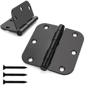 lot 14260 image: 3 Pack Matte Black Door Hinges Black 3.5 x 3.5 Inch Interior Door Hinges 3 12 Inch Thicken with Round 58 Radius Corners, Hardware Door Hinge Replacement