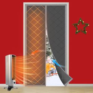lot 15440 image: NABOWAN Magnetic Thermal Insulated Door Curtain for Winter - Fits Door Size 38 x 82, Keeps The Heat Inside The Area, Thicken Oxford Fabric & Multi-Layer Cotton, Screen Door Insulation Blanket Cover