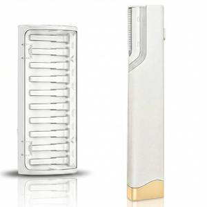 lot 16223 image: Aviowish Sonic Dermaplaning Tool For Face - Painless Facial Hair Removal For Women,Anti-Nick Exfoliator For Sensitive Skin,Blades With A Protective Microblade System(Beginner Friendly)10refill Blades