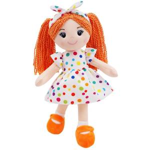 lot 16252 image: June Garden 23 Snuggle Cuties Bella - Soft Cuddly Plush Doll Gift for Girls - Huggable Rag Doll - Orange XL