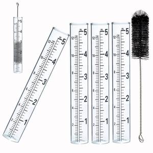 lot 16257 image: YZDTECH 4 PCS Rain Gauge Glass Replacement Tube, Glass Rain Gauges Replacement Tubes Best Rated for Yard Garden Outdoor Lawn, 5 inch with Tube Brush