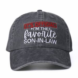 lot 16260 image: InnoBeta Son in Law Gifts Cap for Fathers Day, Funny Adjustable Embroidered Hat Gifts for Birthday, Christmas, Gray, Im The Favorite Son in Law