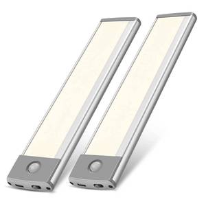 lot 16261 image: RXWLKJ 30-LED Under Cabinet Lights,USB Rechargeable Kitchen Night Light,Battery Operated Counter Closet Lighting,Wireless Motion Activated Light for Cabinets Cupboard Pantry(Warm Light 2Pack