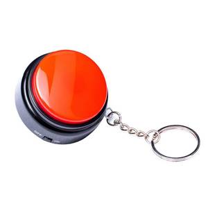 lot 16267 image: Recordable Talking Button with Keychain, 30s Voice Recording Time Sound Button Recording Your Own Words