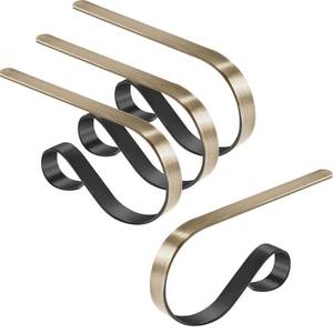 lot 16268 image: Doitory Christmas Stocking Holder Hanger,4 Pack Adjustable Stocking Holders for Mantle and Fireplace Metal Decoration for Xmas Holiday Party