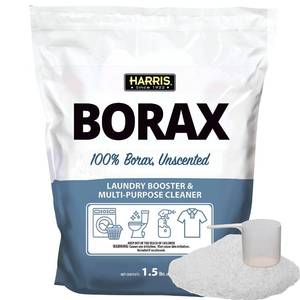lot 16277 image: Harris Borax Powder Hard Water Laundry Booster and Powerful Multi-Purpose Cleaner, 1.5lb (Unscented)