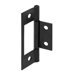 lot 16280 image: Prime-Line N 72738Bi-Fold Door, Non-Mortise Hinge, Matte Black (2 Pack)