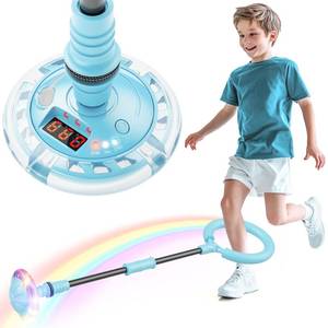 lot 16288 image: Flooyes Skip Ball for Kids, Ankle Skip Ball Toy with Counter, Timer and Cal Calculator, Boys Christmas Birthday Gifts for Age 6 7 8 9 10, Rechargeable Colorful Flash Wheel Skip Ball for Boys