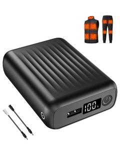 lot 16294 image: Evonicc 7.4V 18400mAh Heated Vest Battery Pack Compatible with ORORO and Venustas, Portable Battery Pack for Heated Vest with Digital Display, DC Output Power Bank for Heating Vests, Jacket, Pant