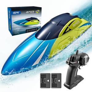 lot 16295 image: 4DRC RC Boat,S4 Remote Control Boat for Kids Adults,2 Modular Batteries,20 MPH 2.4GHz High Speed Racing Boats for Pools and Lakes,Waterproof Boats,Toys Gifts for Boys Girls