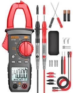 lot 16297 image: ANENG Digital Clamp Meter Multimeter Tester 4000 Counts with NCV Amp Ohm Volt Measures AC Current, ACDC Voltage,Capacitance, Resistance, Diodes, Continuity Frequency Backlight Electrican Tools