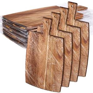 lot 17097 image: Patelai 12 Packs Wooden Cutting Board Set with Handles Large Kitchen Serving Plain Chopping Board Bulk Gifts for Mom for Vegetables Meat Pizza Cheese Fruit Bread(Acacia Wood,17 x 10 Inch)