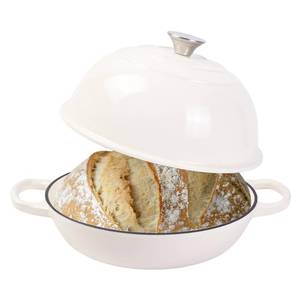 lot 17104 image: Dutch Oven for Sourdough Bread Baking, Enameled Cast Iron Dutch Oven Pot with Lid, Dome-Shaped Bread Dutch Ovens, 6 Qt, (White)