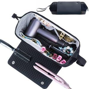 lot 18125 image: 2IN1 Hair Tools Travel Bag with Heat Resistant Mat for Flat Irons, Straighteners, Curling Iron, and Haircare Accessories,Compatible with Revlon One Step Hair Dryer,Revlon Volumizer Hair Dryer Brush