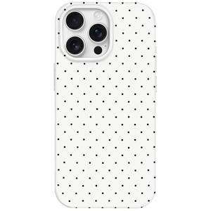 lot 18147 image: Hython for iPhone 12 Pro Max Case Cute Polka Dot Aesthetic Design Simple Cover 6.7, Thin Slim Anti-Scratch Soft TPU Bumper Shockproof Rubber Protective Phone Cases for Women Girls Girly Boys, White